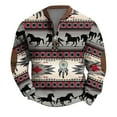 Henley Sweatshirt for Men Stand Collar Half Zip TShirts Long Sleeve
