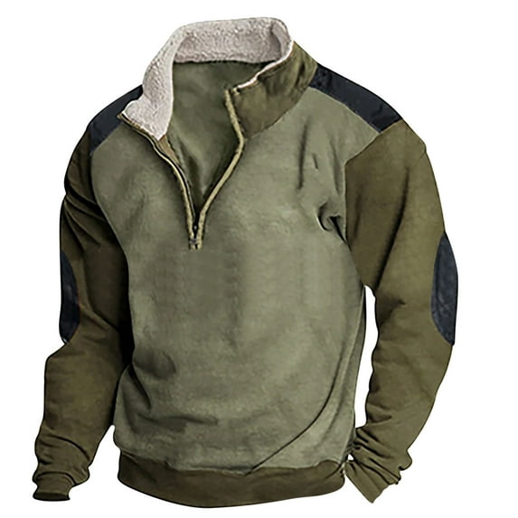 Henley Sweatshirts for Men Corduroy Sweatshirts,Mens Long Sleeve Shirt Corduroy Lapel Collar Pullover Polo Sweatshirts Spring Western Tops Elbow Patches