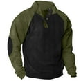 thumbnail image 1 of Henley Sweatshirts for Men Corduroy Sweatshirts,Mens Waffle Sweatshirt Corduroy Shirts Casual Lapel Collar Button Up Pullover Thermal Sweater Casual Polo Sweatshirt, 1 of 3
