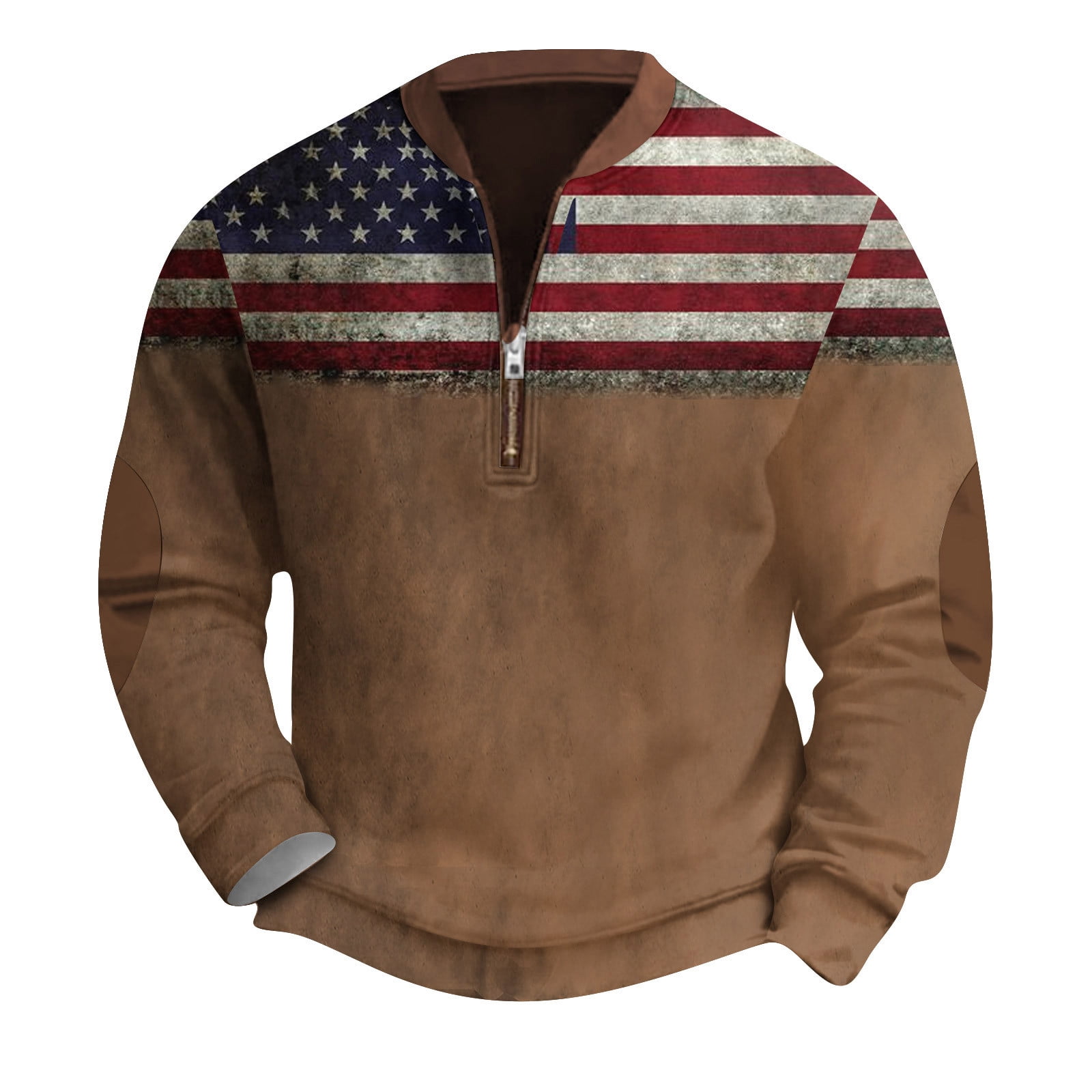 Henley Sweatshirts for Men Stand Collar Half Zip TShirts Long Sleeve