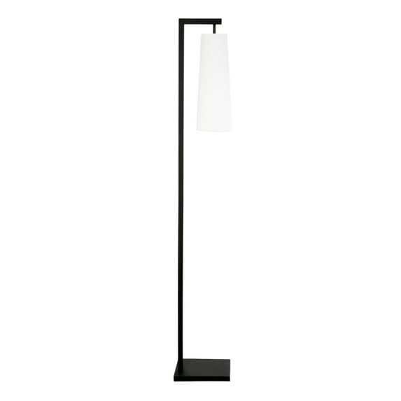 Henn&Hart 11" Blackened Bronze Metal/Fabric Floor Lamp