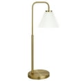 thumbnail image 1 of Henn&Hart 11" Brass Finish Metal/Glass Table Lamp, 1 of 4