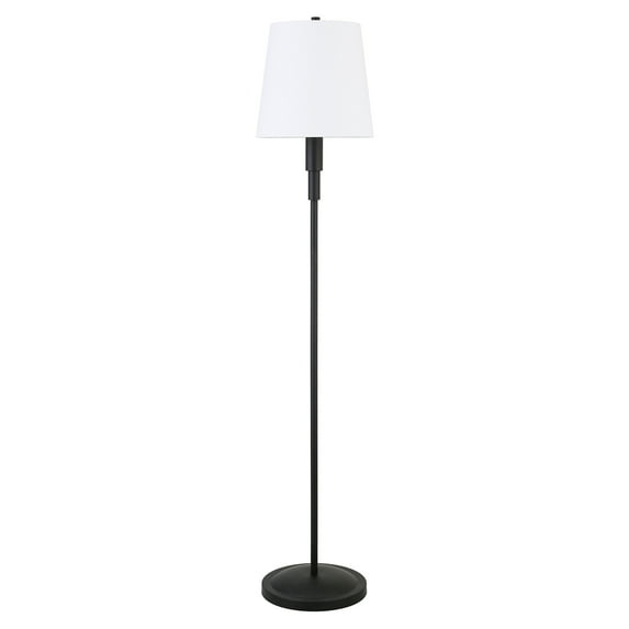 Henn&Hart 12" Blackened Bronze Metal/Fabric Floor Lamp