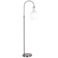 thumbnail image 1 of Henn&Hart 12" Brushed Nickel Finish Metal/Glass Floor Lamp, 1 of 9