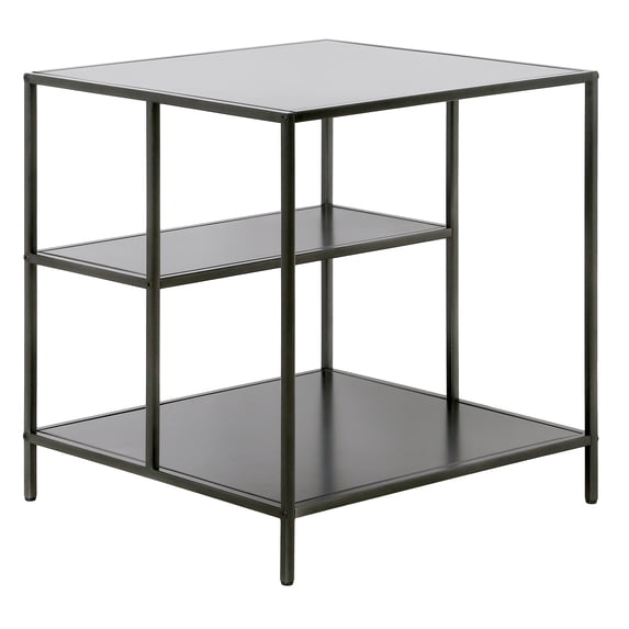 Henn&Hart 20" Gunmetal Gray Metal Side Table