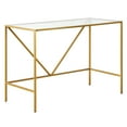 thumbnail image 1 of Henn&Hart 44" Brass Finish Metal/Glass Home Office, 1 of 7
