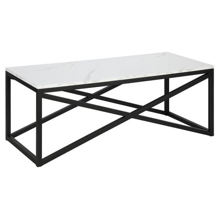 Evelyn&Zoe Glam 46" Wide Blackened Bronze Coffee Table