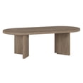 thumbnail image 1 of Evelyn&Zoe Scandinavian 48" Wide Antiqued Gray Oak Coffee Table, 1 of 7