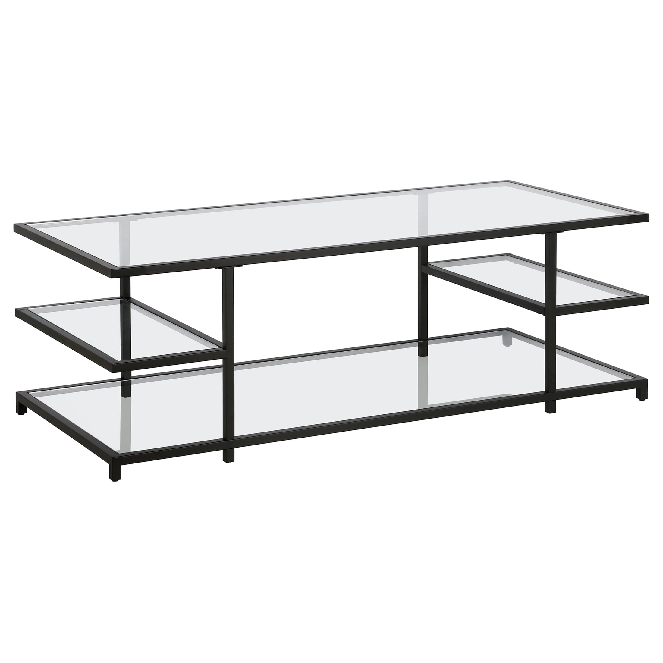 Evelyn&Zoe Modern/Contemporary 54" Wide Blackened Bronze Coffee Table