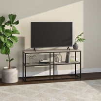 Brasier Rectangular TV Stand for TV's up to 65" in Antiqued Gray Oak