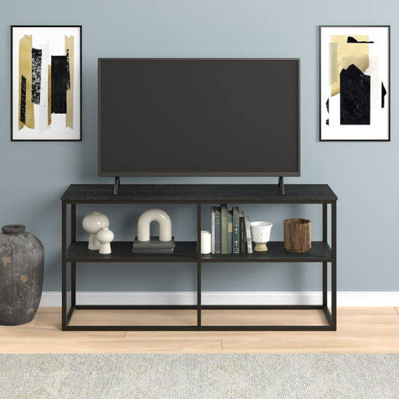 Brasier Rectangular TV Stand for TV's up to 65" in Black Grain