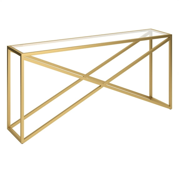 Henn&Hart 64" Gold Console Table