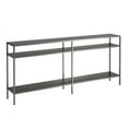 thumbnail image 1 of Henn&Hart 64" Gunmetal Gray Metal Console Table, 1 of 7