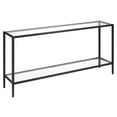 thumbnail image 1 of Henn&Hart 64" Rectangular Glass Top Metal Console Table in Blackened Bronze, 1 of 8