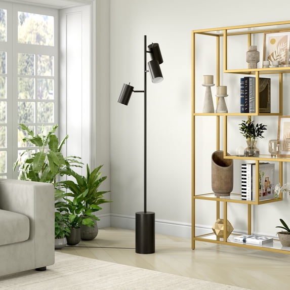 Henn&Hart 65" Black Floor Lamp