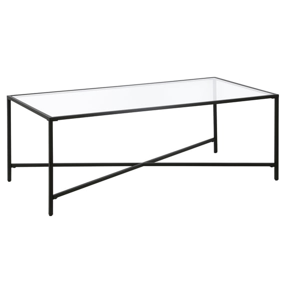 Evelyn&Zoe Industrial 48" Wide Blackened Bronze Coffee Table