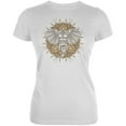 thumbnail image 1 of Henna Mandala Elephant Juniors Soft T Shirt White LG, 1 of 1