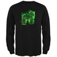thumbnail image 1 of Henna Mountain Gorilla Jungle Splatter Mens Long Sleeve T Shirt Black 3X-LG, 1 of 1