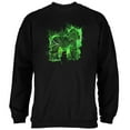 thumbnail image 1 of Henna Mountain Gorilla Jungle Splatter Mens Sweatshirt Black SM, 1 of 1