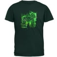 thumbnail image 1 of Henna Mountain Gorilla Jungle Splatter Mens T Shirt Forest Green LG, 1 of 1