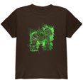 thumbnail image 1 of Henna Mountain Gorilla Jungle Splatter Youth T Shirt Brown YSM, 1 of 1