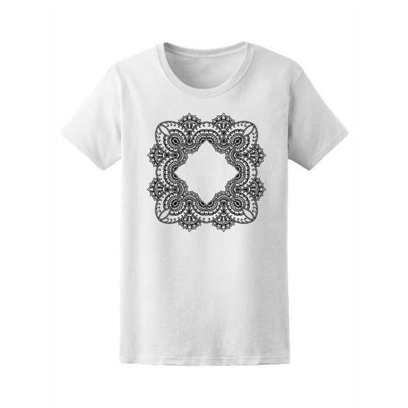 Henna Tattoo Mandala Mehndi Style Tee Women's -Image by Shutterstock