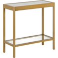 thumbnail image 1 of HennandHart 24" Wide Rectangular Side Table in Brass for Living Room, 1 of 5