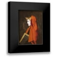 thumbnail image 1 of Henner, Jean Jacques 11x14 Black Modern Framed Museum Art Print Titled - A Woman In Profile Holding a Book, 1 of 5