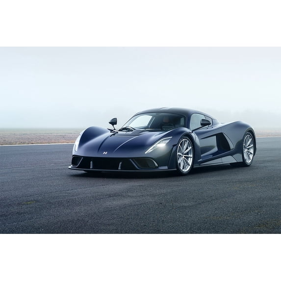 Hennessey Venom F5 Aerodynamic Supercar Sporty Wall Indoor Decor - 24x36 Inch Laminated Poster - Stunning Detail and Bold Colors