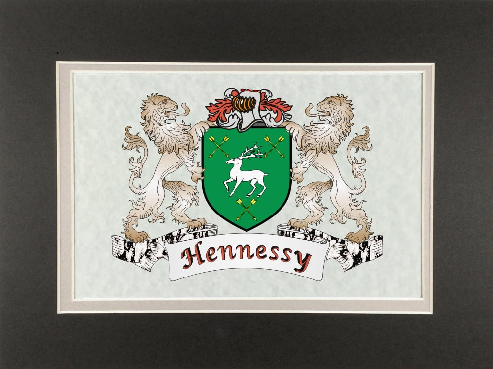 Hennessy Irish Coat of Arms Print - Frameable 9" x 12" - Walmart.com