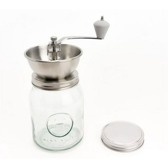 Open Box Henning Lee 32-oz Manual Coffee Grinder with Glass Jar & Lid