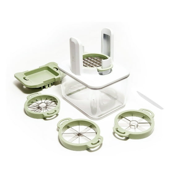 Henning Lee 4-in-1 Fresh Prep Fruit and Veggie Slicer, Green