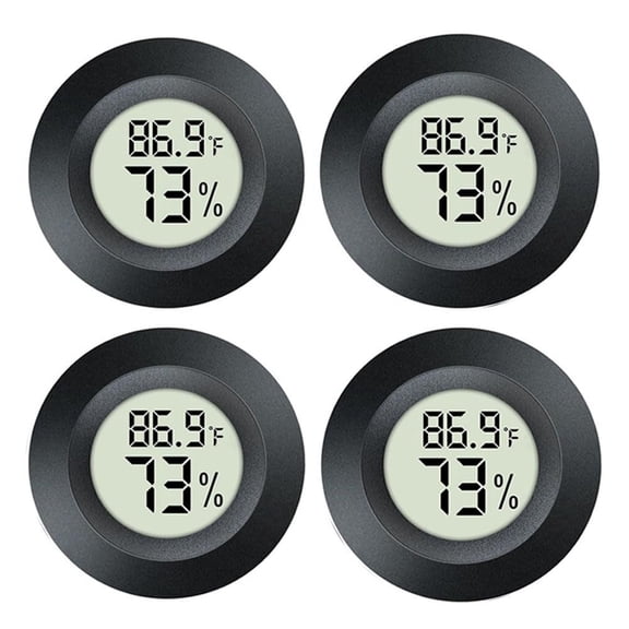 Hennt 2 Pack Digital Thermometer Hygrometer, Indoor Outdoor Humidity Monitor, Reptile Temperature Humidity Gauge for Greenhouse, Humidor, Terrarium, Sealed Jar