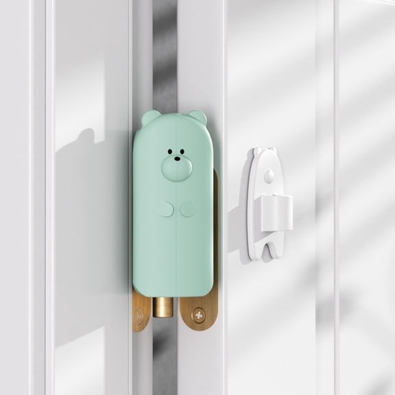 Hennt Sliding Door & Window Lock, Child Safety Lock with Cute Bear Design, 4 Colors