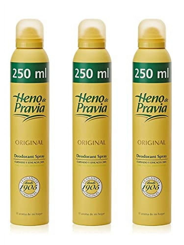 Heno de Pravia Deodorant Spray (Pack of 3) Original Scent 6.8 Fl Oz Each