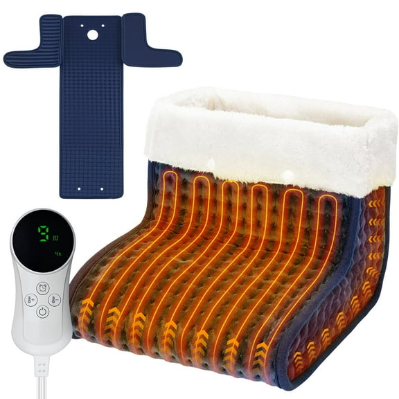 Foot Warmers, Under Desk Foot Warmer for Women Men - 9 Heat Settings, 4H Timer, Machine Washable Plush with Auto Shut-Off, Winter Warmer for Home, Office, Indoor