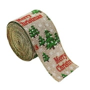 Henpk Clearance Under 5 Christmas Decor Christmas Decor Present Ribbon Rolls Christmas Wired Ribbons Christmas Ribbon Gift Wrapping Ribbon Christmas Crafts Wrapping Decoration Gift Ribbons