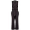 thumbnail image 1 of Henpk Jumpsuits For Women Dressy Plus Size Clearance Summer Womens Jumpsuits And Rompers Fashion Womens Bandage Solid Cold Shoulder Suspender Cami Pants Zipper Jumpsuit Black L, 1 of 8