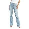 thumbnail image 1 of Henpk New Arrivals 2024 Now Trending 2024 Jeans For Women High Rise Leggings For Women Plus Size Clearance Fashion Pockets Button Mid Waist Skinny Jeans Pants Blue XL, 1 of 6