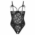 thumbnail image 1 of Henpk New Arrivals 2024 Now Trending 2024 Sexy Lingerie For Women Naughty For Sex Lingerie Plus Size Clearance Ladies Cool Girl Lingerie Lace Solid Sedin Seductive Sexy Sling Jumpsuit Suit Black XXL, 1 of 9