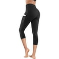 thumbnail image 1 of Henpk New Arrivals 2024 Now Trending 2024 Yoga Pants For Women Capri Leggings Plus Size Clearance Quick Dry Solid Pocket Capris Yoga Pants Black M, 1 of 4