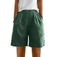 thumbnail image 1 of Henpk New Arrivals 2024 Now Trending 2024 Yoga Pants For Women Bermuda Shorts For Women Pull On Plus Size Clearance Stretch Twill Shorts Plus Size Thin Waist Pull On Regular Fit Hiking Short, 1 of 5