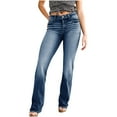 thumbnail image 1 of Henpk New Arrivals 2024 Now Trending 2024 Jeans For Women High Rise Leggings For Women Plus Size Clearance Temperament All-match Fallow Washable Fashion Gradation Trousers Blue L, 1 of 8