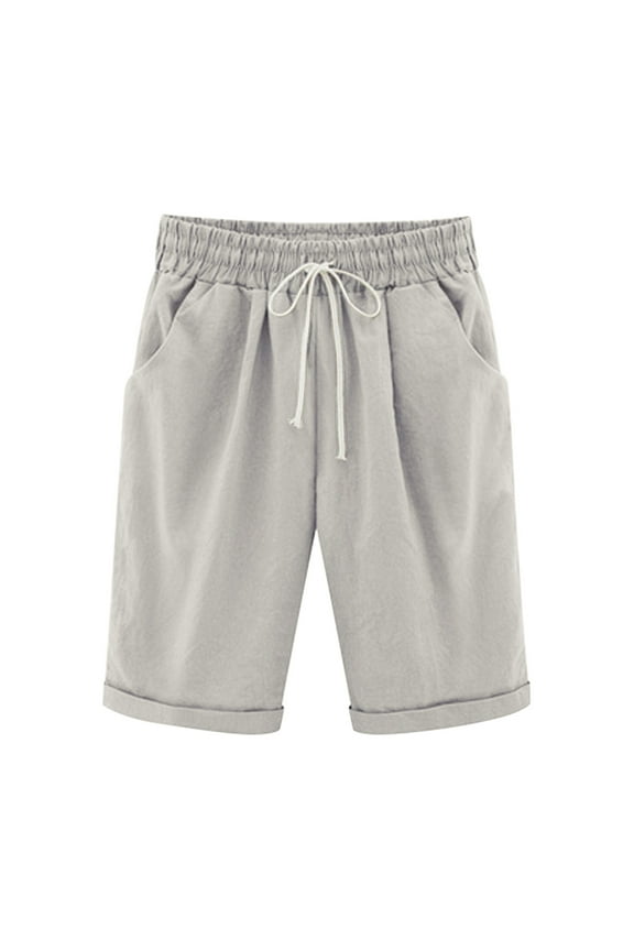 New Arrivals 2024 Now Trending 2024 Yoga Pants For Women Bermuda Shorts For Women Pull On Plus Size Clearance Stretch Twill Shorts Plus Size Thin Waist Pull On Regular Fit Hiking Short