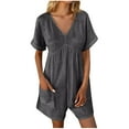 thumbnail image 1 of Henpk New Arrivals 2024 Now Trending 2024 Yoga Pants For Women Bermuda Shorts For Women Pull On Plus Size Clearance Stretch Twill Shorts Plus Size Thin Waist Pull On Regular Fit Hiking Short Gray M, 1 of 8