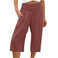 thumbnail image 1 of Henpk New Arrivals 2024 Now Trending 2024 Yoga Pants For Women Capri Leggings Plus Size Clearance Loose Wide Leg Pants High Waist Straight Pants Casual Pants Red Xxl, 1 of 5