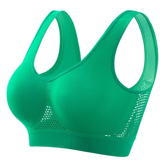 Henpk Posture Corrector Lift Up Bra Women Shockproof Sports Support Fitness Vest Bras Breathable Underwear Cross Back Corset Bra Sports Bras Medium Support Yoga Bra Green XXL