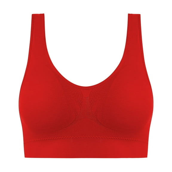 Henpk Posture Corrector Lift Up Bra Women Shockproof Sports Support Fitness Vest Bras Breathable Underwear Cross Back Corset Bra Sports Bras Medium Support Yoga Bra Red L