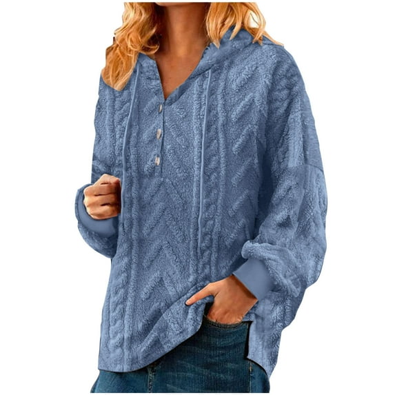 Henpk Time and Tru Womens Plus Size Clearance Under 10 Women's Cardigan 2023 Open Front Oversized Button Lightweight Sweaters V Neck Loose Cardigans Knit Outwear Blue XXL
