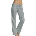 thumbnail image 1 of Henpk Womens Cotton Linen Bermuda Shorts Yoga Pants Tummy Control Workout Gym Shorts Loose Fit Casual Pants Elastic Waist Summer Beach Trousers Ladies Active Athletic Zipper Pockets Gray XL, 1 of 6